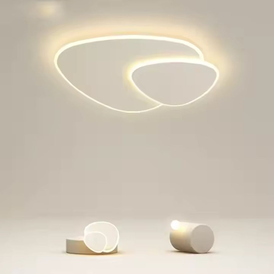 LED πολυέλαιος με φως τηλεχειρισμού, 98W, οβάλ, κρύο/ζεστό/ουδέτερο φως, ασταθές, λευκό
