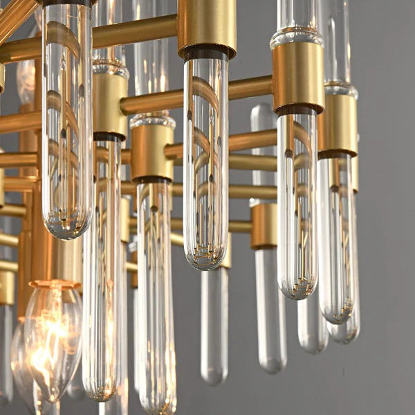 Crystal Chandelier CC850/620GD, 10xE14, 62X45cm, Ρυθμιζόμενο ύψος, Γυαλιστερό χρυσό, Κομψή σχεδίαση, μέταλλο και κρύσταλλα