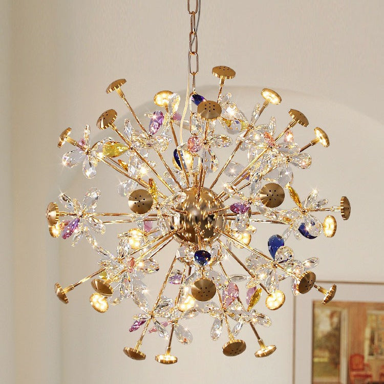 Μοντέρνος κρύσταλλος πολυέλαιος, CC372/600GD, 32xG4, χρυσός και κρύσταλλα, 55cm, ρυθμιζόμενο ύψος, μέταλλο και κρύσταλλο