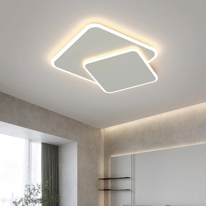 LED Lust με τηλεχειριστήριο Futura Angolo, 98W, 2 τετράγωνα, κρύο/ζεστό/ουδέτερο φως, ασταθές, λευκό