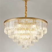 Chandelier Chambord Chambord Eleganza 8xe14, διάμετρος 48cm, ματ χρυσό, ρυθμιζόμενο ύψος