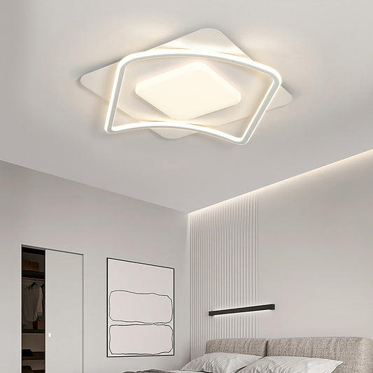 LED Lust με τηλεχειριστήριο Moderno Vetra, 106W, 2 τετράγωνα, κρύο/ζεστό/ουδέτερο φως, ασταθές, λευκό