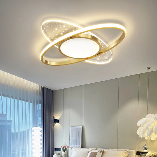 LED Lust με τηλεχειριστήριο Vario Astratto, 110W, Oval, Cold/Hot/Neutral Light, Ustable, Golden