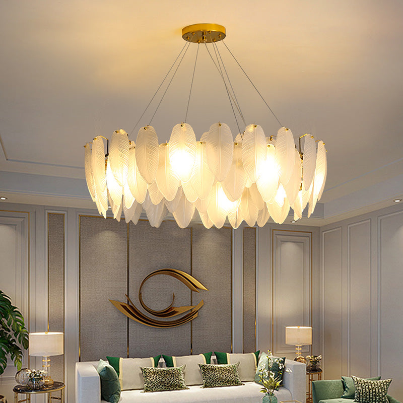 Candelabru Cristal VAUX-LE-VICOMTE Eleganza, 6x E14, Diametru 49cm, Auriu, Inaltime Reglabila