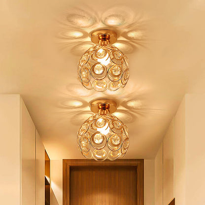 Vera Chandelier, 1*E27, Χρυσό, Μέταλλο και Κρύσταλλο