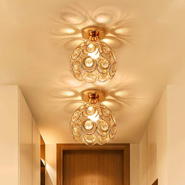 Vera Chandelier, 1*E27, Χρυσό, Μέταλλο και Κρύσταλλο
