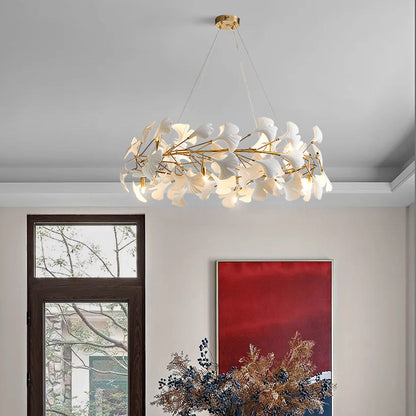 Candelabru Cristal Alpha 8XG9 Auriu Inaltime Reglabila