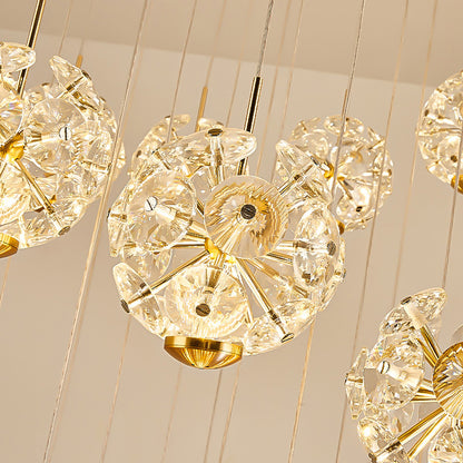 Crystal LED KILKENNY Culmino Πολυέλαιος, 144W, Neutral Light, Διάμετρος 60cm, Χρυσός