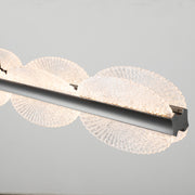 Κρεμαστός πολυέλαιος LED με τηλεχειριστήριο ISOTTA 105W, Κρύο/Ζεστό/Ουδέτερο φως 3000K/4000K/6000K, Ρυθμιζόμενο, Ρυθμιζόμενο ύψος, Μαύρο και Ασημί, Μέταλλο και Κρύσταλλο