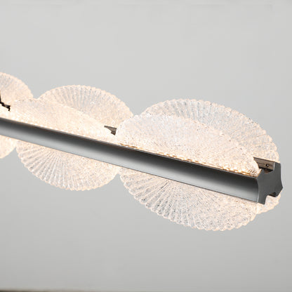 Κρεμαστός πολυέλαιος LED με τηλεχειριστήριο ISOTTA 105W, Κρύο/Ζεστό/Ουδέτερο φως 3000K/4000K/6000K, Ρυθμιζόμενο, Ρυθμιζόμενο ύψος, Μαύρο και Ασημί, Μέταλλο και Κρύσταλλο