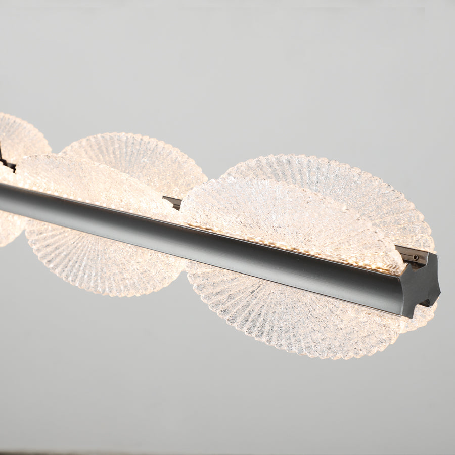 Κρεμαστός πολυέλαιος LED με τηλεχειριστήριο ISOTTA 105W, Κρύο/Ζεστό/Ουδέτερο φως 3000K/4000K/6000K, Ρυθμιζόμενο, Ρυθμιζόμενο ύψος, Μαύρο και Ασημί, Μέταλλο και Κρύσταλλο