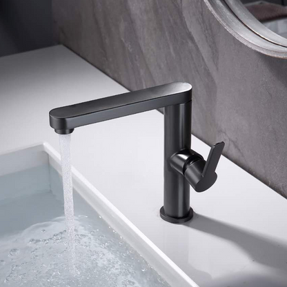 Μπαταρία Washbasin, υγιεινό ορείχαλκο, μαύρο, 9107h