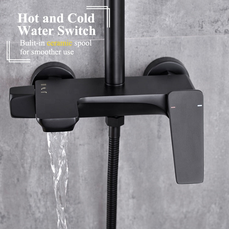 Στήλη ντους, υγιεινό ορείχαλκο, μαύρο, 9960h