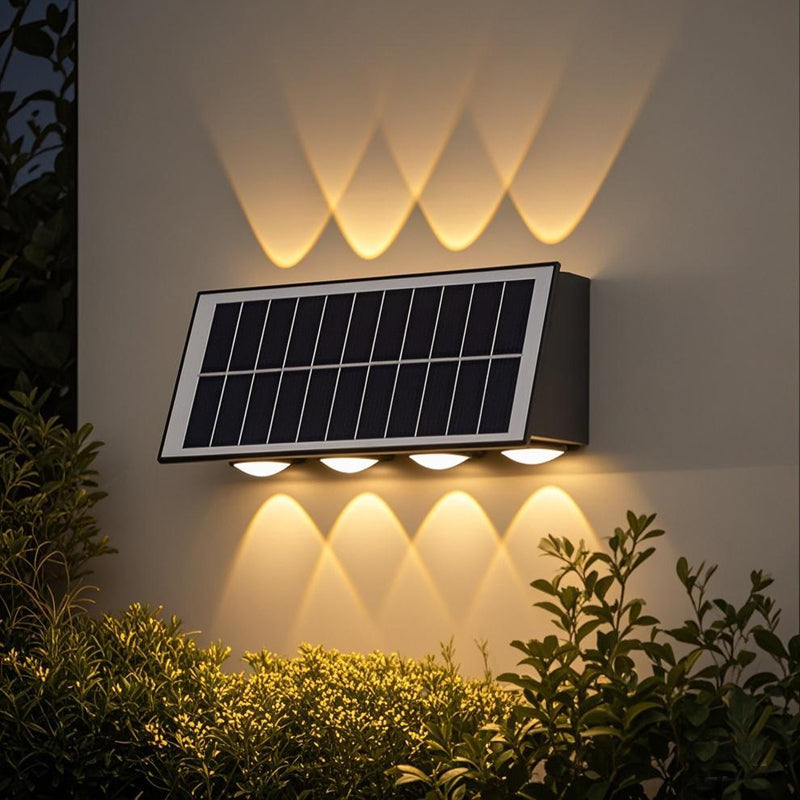 Φωτιστικό τοίχου Solaris Exterior LED, 8 πηγές φωτός, Warm Light, Μαύρο