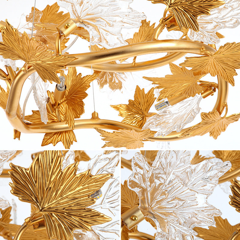 Μοντέρνος πολυέλαιος, CM260/500GD, 6xE14, Διάμετρος 50cm, Χρυσός, Ρυθμιζόμενο ύψος, Μέταλλο και Κρύσταλλο