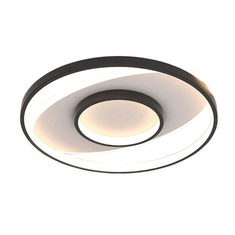 LED πολυέλαιος με τηλεχειριστήριο ειδικών ειδών ειδών, 120W, 3 κύκλοι, κρύο/ζεστό/ουδέτερο φως, ασταθές, μαύρο