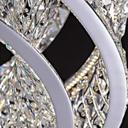 Πολυέλαιος LED με Τηλεχειριστήριο, LLC160/750X350GD, Κρύσταλλο και μέταλλο, 71W, Ρυθμιζόμενο, Ρυθμιζόμενο ύψος, Κρύο/Ζεστό/Ουδέτερο φως, Πολυτελής φωτισμός