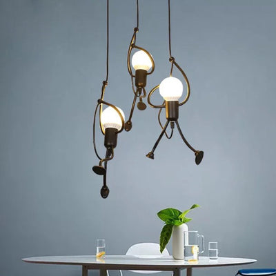 MODERN Πολυέλαιος, Τύπος Εκκρεμές, FANTASIA, Φιγούρα, 3xE27, Ρυθμιζόμενο ύψος, Μαύρο