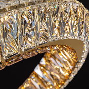 Πολυέλαιος LED LLC130/1CH, Κρύσταλλο και Μέταλλο, 31W, 1 Κύκλος, Ρυθμιζόμενος, Ρυθμιζόμενος Ύψος, Κρύο/Ζεστό/Ουδέτερο φως, Πολυτελής Φωτισμός