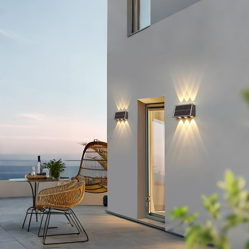 Φωτιστικό τοίχου Solaris Exterior LED, 8 πηγές φωτός, Warm Light, Μαύρο