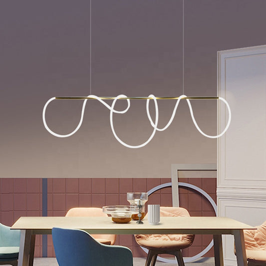 Lustra ανασταλεί LED Acrylic Elara με τηλεχειριστήριο, Dimable, 3000K/4000K/6000K, χρυσό