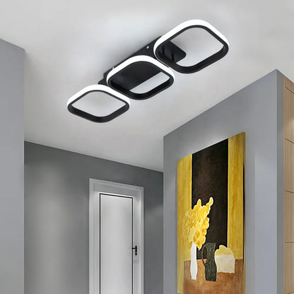 LED LED Vertex Grid Paralal, 32W, 3 τετράγωνα κρύο/ζεστό/ουδέτερο φως, μαύρο
