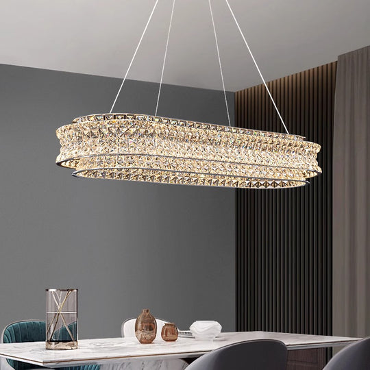 Πολυέλαιος LED με Τηλεχειριστήριο, LLC160/750X350CH, Κρύσταλλο και μέταλλο, 71W, Ρυθμιζόμενο, Ρυθμιζόμενο ύψος, Κρύο/Ζεστό/Ουδέτερο φως, Πολυέλαιοι LED Πολυτελούς Φωτισμού με Τηλεχειριστήριο Προεπιλεγμένος τίτλος Alessandro Design
