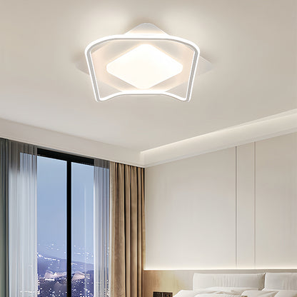 LED Lust με τηλεχειριστήριο Moderno Vetra, 106W, 2 τετράγωνα, κρύο/ζεστό/ουδέτερο φως, ασταθές, λευκό
