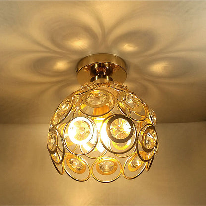 Vera Chandelier, 1*E27, Χρυσό, Μέταλλο και Κρύσταλλο