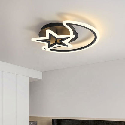 Πολυέλαιος LED με τηλεχειριστήριο MOON AND STAR 45W, 2 Στοιχείων, Κρύο/Ζεστό/Ουδέτερο φως, Ρυθμιζόμενο, Μαύρο