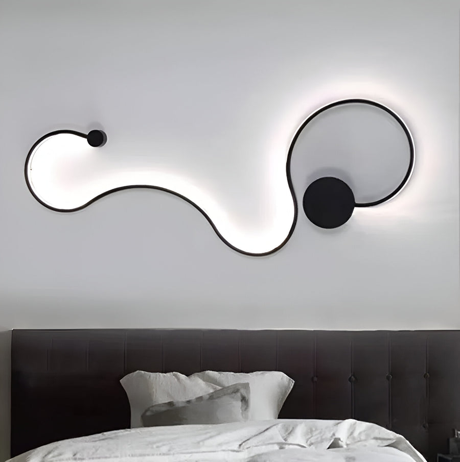 Εφαρμόστε LED Delilah 38W Διακοσμητικό φως/ζεστό/ουδέτερο μέταλλο και μαύρη σιλικόνη
