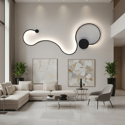 Εφαρμόστε LED Delilah 38W Διακοσμητικό φως/ζεστό/ουδέτερο μέταλλο και μαύρη σιλικόνη