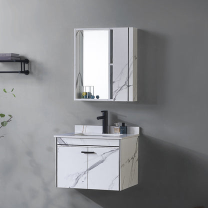 Έπιπλα μπάνιου σετ 60x48cm 3 λευκά -λευκά κομμάτια
