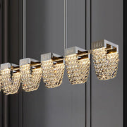 Πολυέλαιος LED LLC130/1CH, Κρύσταλλο και Μέταλλο, 31W, 1 Κύκλος, Ρυθμιζόμενος, Ρυθμιζόμενος Ύψος, Κρύο/Ζεστό/Ουδέτερο φως, Πολυτελής Φωτισμός