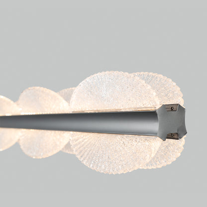 Κρεμαστός πολυέλαιος LED με τηλεχειριστήριο ISOTTA 105W, Κρύο/Ζεστό/Ουδέτερο φως 3000K/4000K/6000K, Ρυθμιζόμενο, Ρυθμιζόμενο ύψος, Μαύρο και Ασημί, Μέταλλο και Κρύσταλλο