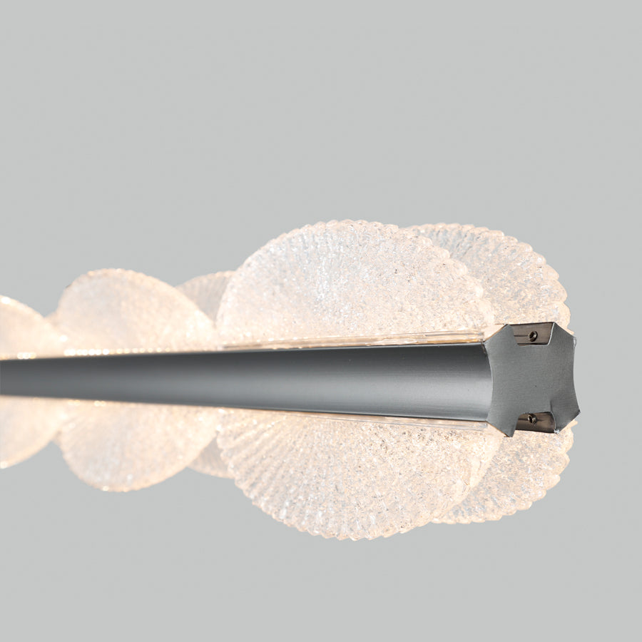 Κρεμαστός πολυέλαιος LED με τηλεχειριστήριο ISOTTA 105W, Κρύο/Ζεστό/Ουδέτερο φως 3000K/4000K/6000K, Ρυθμιζόμενο, Ρυθμιζόμενο ύψος, Μαύρο και Ασημί, Μέταλλο και Κρύσταλλο