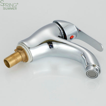 Washbasin της μπαταρίας με σταθερό σωλήνα, κράμα, Chrome, LV002