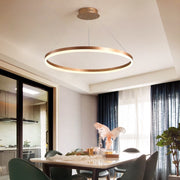 Κρεμαστός πολυέλαιος LED, ANINA, 34W, 1 κύκλος, διάμετρος 49 cm, κρύο/θερμό/ουδέτερο φως 3000K/4000K/6000K, ρυθμιζόμενο, γυαλιστερό χρυσό λευκό, ρυθμιζόμενο ύψος, μέταλλο και ακρυλικό