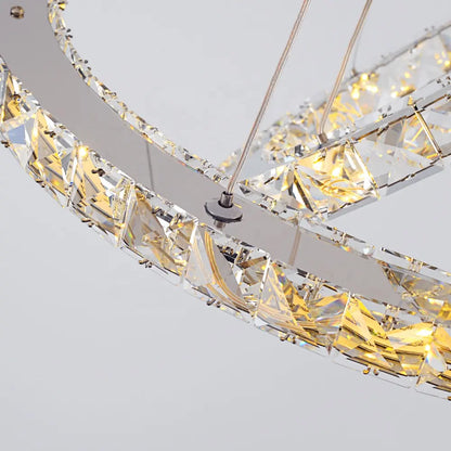 LED LED LUMINIS, 78W, Crystal and Metal, 3 κύκλοι, Dimable, ρυθμιζόμενο ύψος, κρύο/ζεστό/ουδέτερο φως, πολυτελές φωτισμό