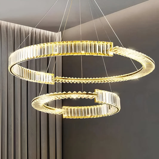 LED LED LED Royal, 120W, χρυσό, μέταλλο και κρύσταλλο, ασταθή, ρυθμιζόμενο ύψος, κομψό σχέδιο