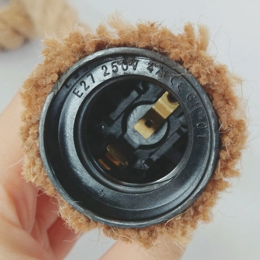 Vintage Πολυέλαιος LV102/150X120, 2xE27, Rustic, String and Metal, 150cm, Μαύρο Στήριγμα