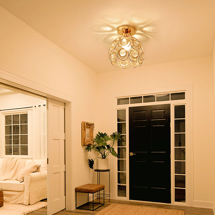 Vera Chandelier, 1*E27, Χρυσό, Μέταλλο και Κρύσταλλο