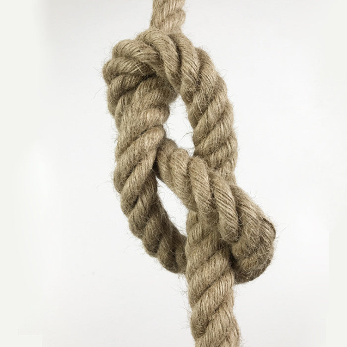 Vintage Πολυέλαιος LV103/130, 1xE27, Rustic, String and Metal, 130cm, Μαύρο Στήριγμα