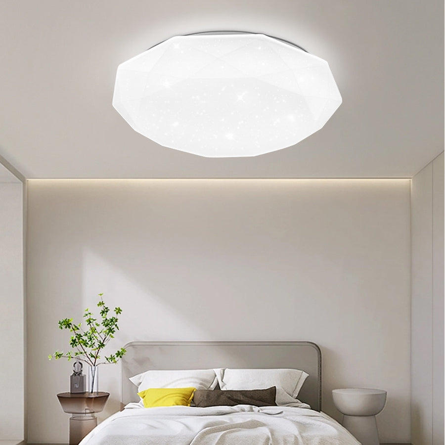 Φωτιστικό οροφής LED PL101/500WH, 51W, Διάμετρος 49cm, Ζεστό/Ψυχρό/Ουδέτερο φως, Λευκό