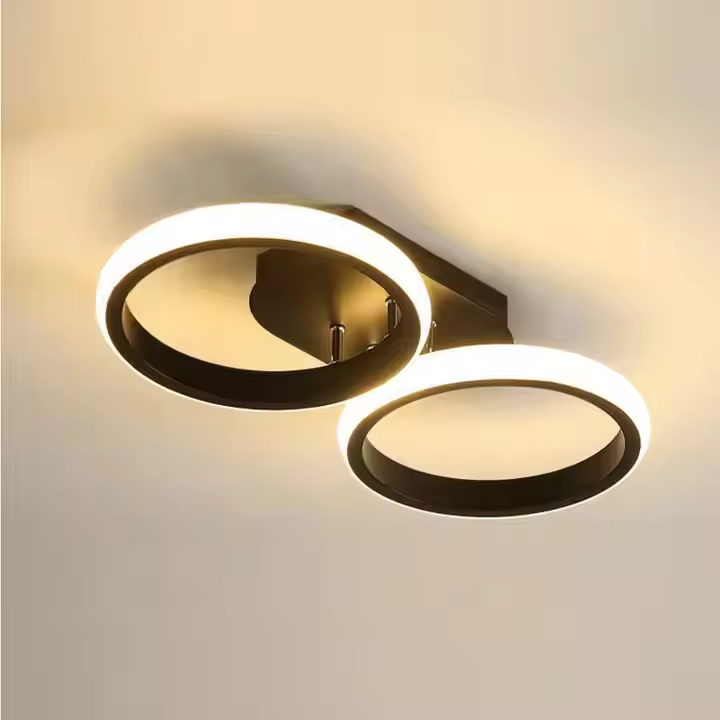 LED LED Elio Celio, 16W, 2 κύκλοι, κρύο/ζεστό/ουδέτερο φως, μαύρο