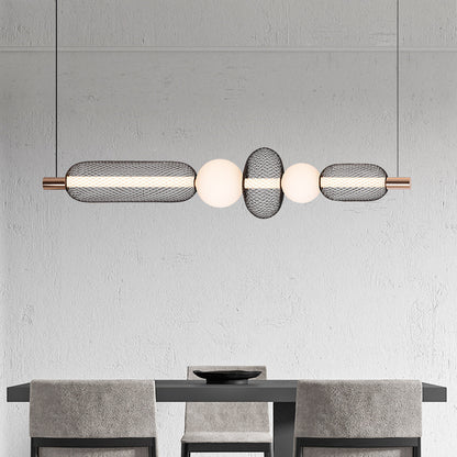 Κρεμαστός πολυέλαιος LED LM551/5BK, 28W, Light 3000/4000/6000K, Μαύρος, Ρυθμιζόμενο ύψος