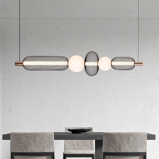 Κρεμαστός πολυέλαιος LED LM551/5BK, 28W, Light 3000/4000/6000K, Μαύρος, Ρυθμιζόμενο ύψος