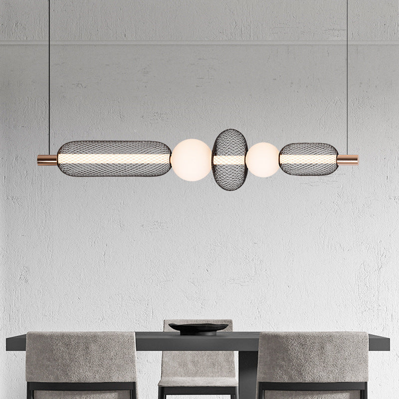 Κρεμαστός πολυέλαιος LED LM551/5BK, 28W, Light 3000/4000/6000K, Μαύρος, Ρυθμιζόμενο ύψος