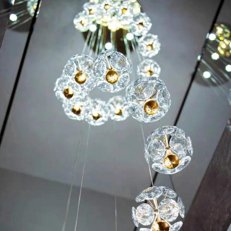 Crystal LED KILKENNY Culmino Πολυέλαιος, 144W, Neutral Light, Διάμετρος 60cm, Χρυσός