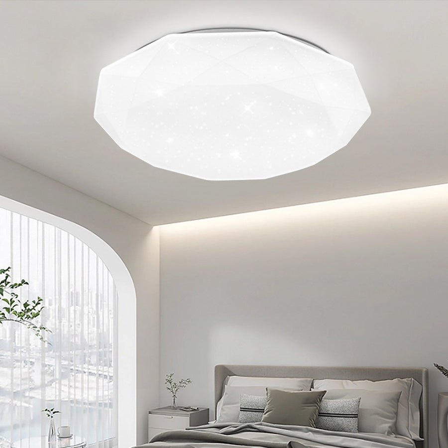 Φωτιστικό οροφής LED PL101/500WH, 51W, Διάμετρος 49cm, Ζεστό/Ψυχρό/Ουδέτερο φως, Λευκό